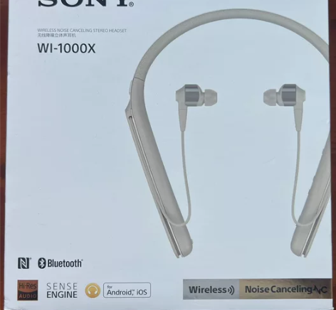 Sony WI-1000X无线颈挂耳机，2...