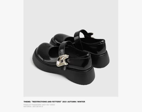 复古玛丽珍鞋女春季新款真皮厚底软妹小皮鞋 ...