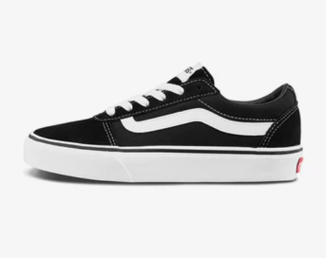Vans范斯官方 黑白潮流低帮帆布鞋女38...