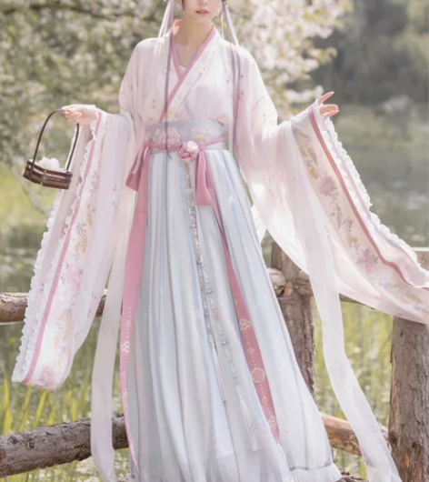 远山乔【花神祈愿】魏晋南北朝大袖襦春夏薄款...