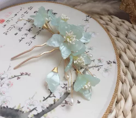 【骨折包邮!!】汉服后压头饰全套超仙流苏发...