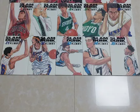 以前去日本时买的漫画灌篮高手，只买到了1至...