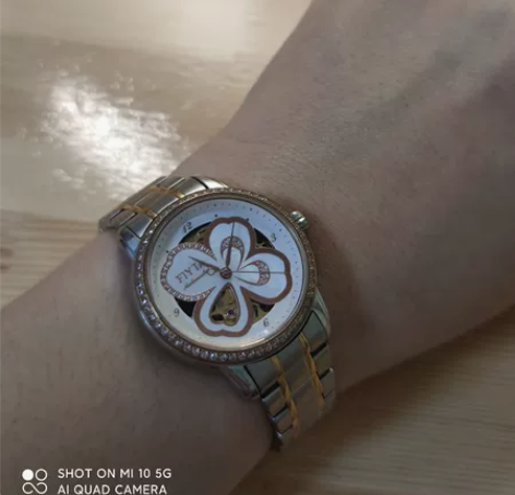 飞亚达四叶草机械女表 太喜欢这款手表买了两...