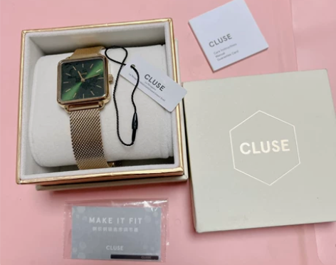 CLUSE明星同款经典时尚腕表简约小方块石...