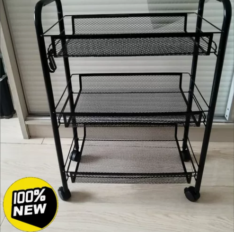 15.8元全新包邮置物架落地厨房浴室移动带...
