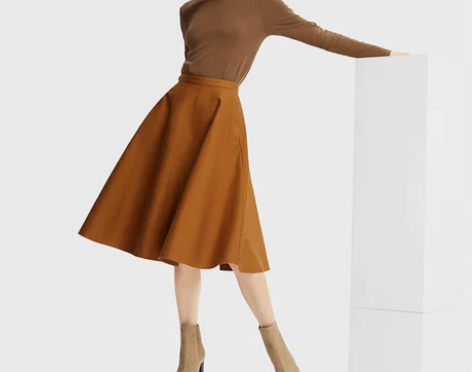 优衣库 高腰棉质大摆裙 m码 因为是棉质折...