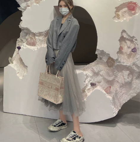 网红诺一斤同款网纱半身裙女装度假出国旅游