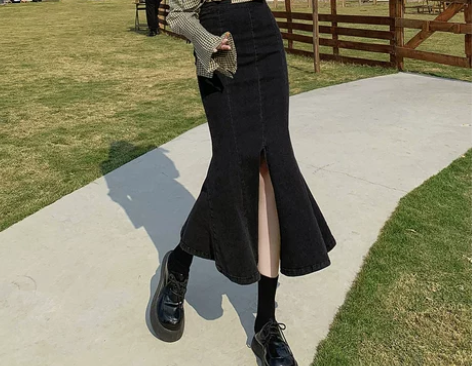 牛仔裙女2022新款春秋夏设计感小众包臀裙...