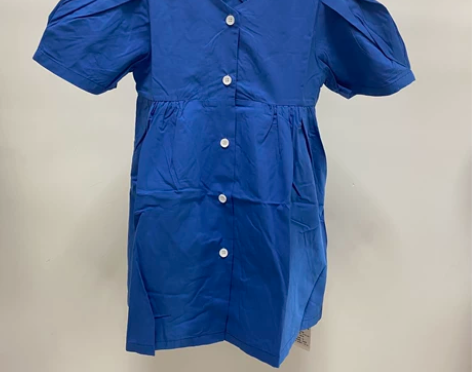 古田品牌V领蝴蝶结连衣裙 田园风儿童休闲裙...