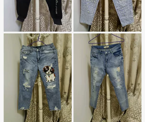 女款裤子，130斤以下可穿，那两条黑色休闲...