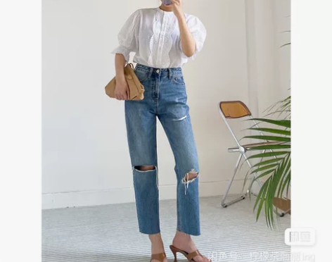 Classic Blue 经典蓝 高腰牛仔...