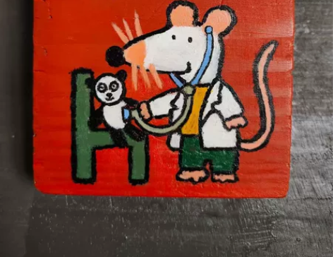 原创木雕挂件、手绘挂件、梅西医生 材质为老...