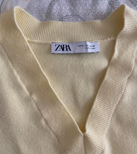 S 现货 ZARA正品 女士V领无袖针织背...