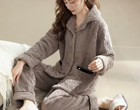 维多利亚~VICTORIA新款女士冬季珊瑚...