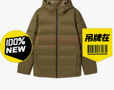 全新班尼路男士羽绒服，京东活动抽奖得的，仅...