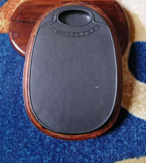 端砚收藏，麻子坑，椭形，（仿古砚），石质，...