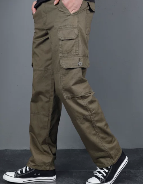 裤子工装 裤子工装裤纯棉休闲裤男宽松直筒多...