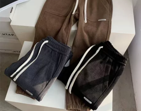 秋冬新款潮澳绒灯芯绒复合澳粒绒加厚加绒运动...