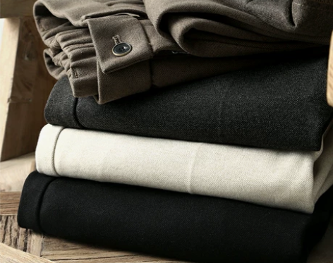 日系简约高级感 ！秋冬季男直筒阔版弹力斜纹...