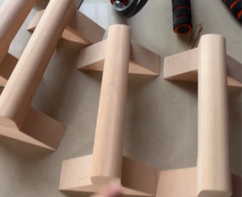 实木俯卧撑支架 榉木 全长20cm 一副价...