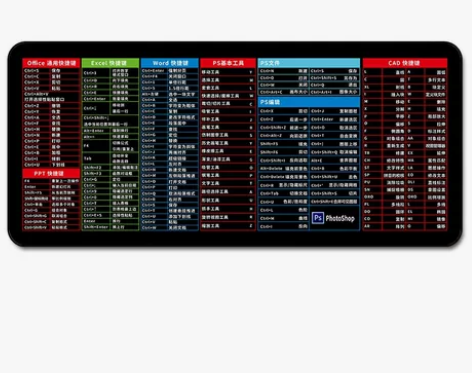 超大鼠标垫cad办公快捷键大全大号桌面ps...