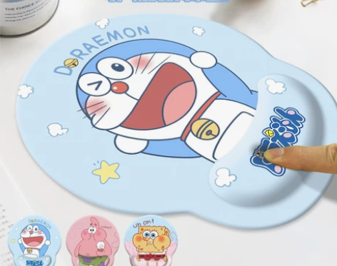 鼠标垫 鼠标垫黑色可爱女生护腕INS风软萌...