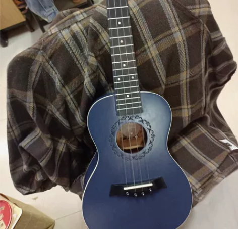 出女大学生自用尤克里里 准备专升本了没时间...