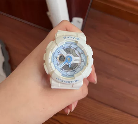 卡西欧海洋之星婴儿蓝babyQ手表 表带内...