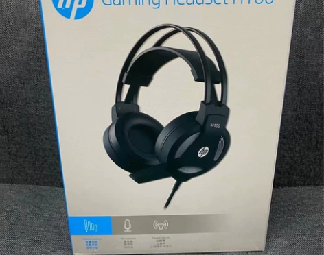 全新原装惠普H100有线头戴式耳机耳麦，双...