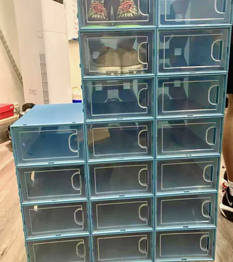 清仓处理 12个全新包邮加厚透明鞋盒简约鞋...