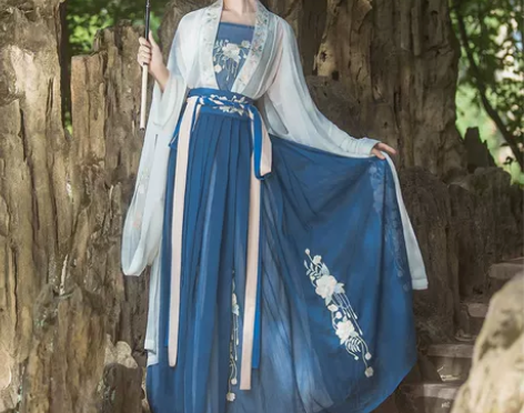 桔屿正品原创汉服女解语对襟齐腰襦裙重工刺绣...