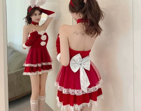 圣诞女装性感兔女郎圣诞节氛围主题做你的猫女...