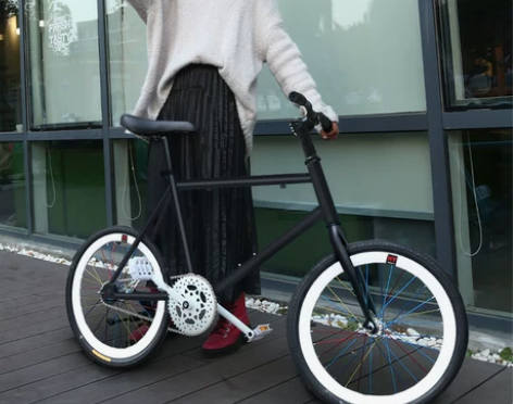 自行车 死飞实心胎网红活飞单车倒刹车小轮