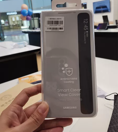 三星S21+镜面智能保护壳,全新未拆封99...
