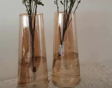 全新ins风透明玻璃花瓶透明水养玫瑰鲜花干...