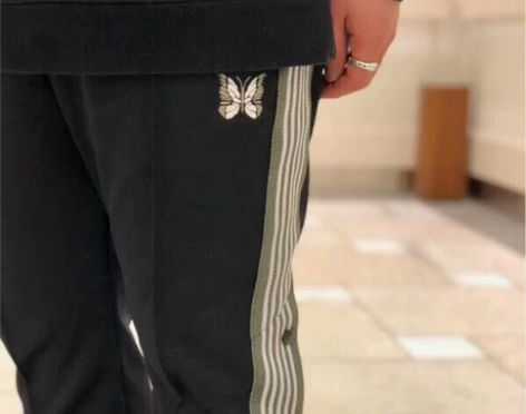 老夫子 NEEDLES 侧边排扣蝴蝶刺绣织...