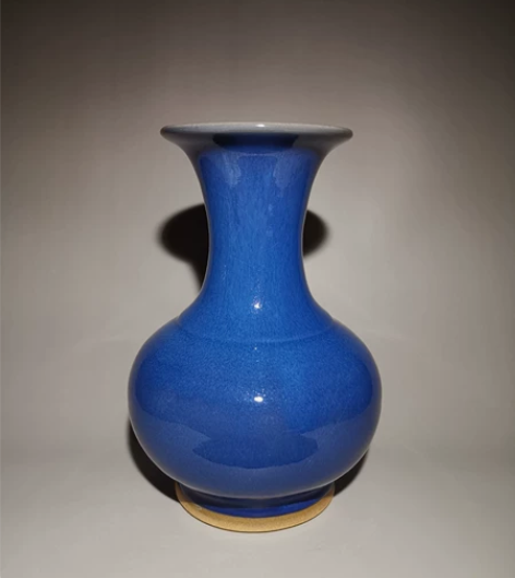 雨江洗出揉蓝天尹建中煤烧天球瓶 下图天球瓶...