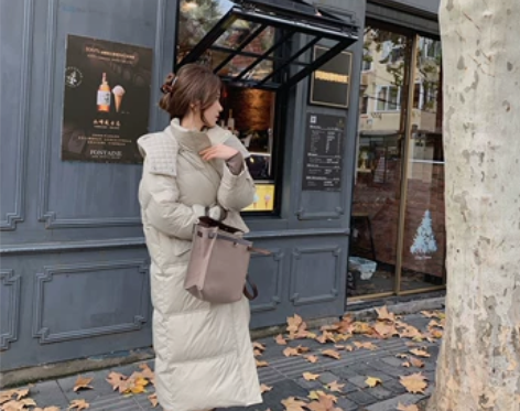 ASM ANNA◆温暖晴书大羽绒~连帽格纹...