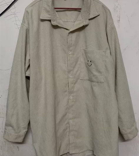 清理衣柜 灯芯绒衬衫男，韩版ins外套。 ...