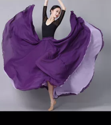 720度双面穿大摆裙，裙长90，松紧腰（带...