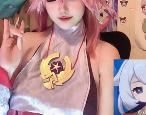 八重神子m码秀琴假发次元依家的c服全套38...