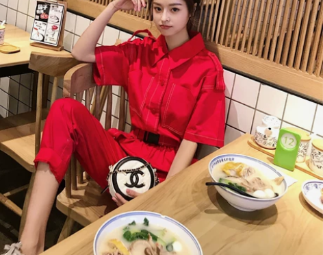 红色工装连体裤女夏2019新款韩版高腰显瘦...