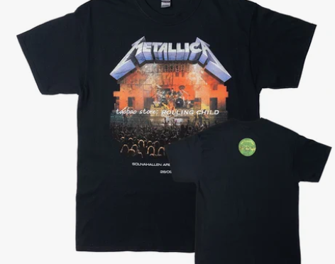 正版Metallica乐队复古vintag...