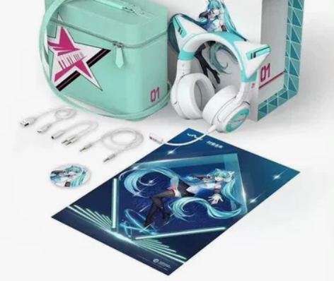 【出】妖舞联动初音未来猫耳耳机 全新仅拆开...