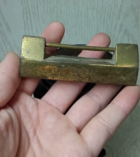 晚清 铜鎏金锁 铜锁 有工艺 做工精美 溜...