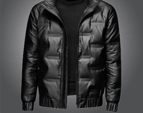 冬装加厚羽绒棉服男潮流时尚立领亮面羽绒衣外...