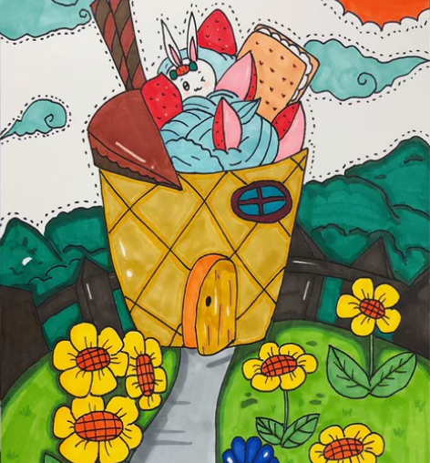 代画手抄报 儿童画 卡通画 黑白装饰插画 ...