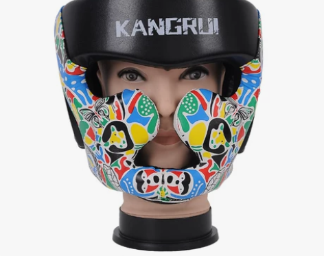 康瑞脸谱拳击头盔护头全防护成人跆拳道散打护...