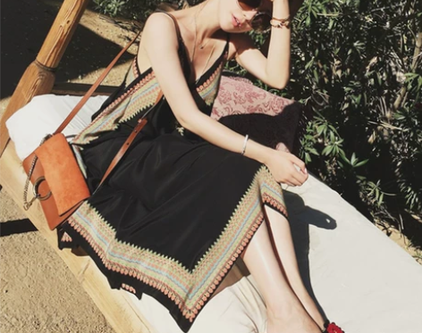 ?波西米亚长裙泰国沙滩裙海边度假气质裙子中...