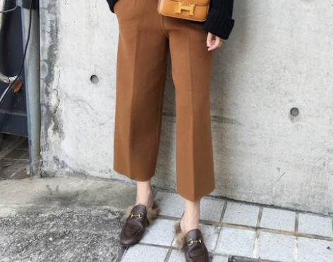 ◆ANNA◆2017冬装新款金驼色短款手工...